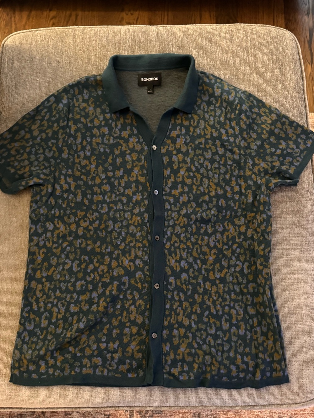 Men’s Bonobos short sleeve button down knit shirt